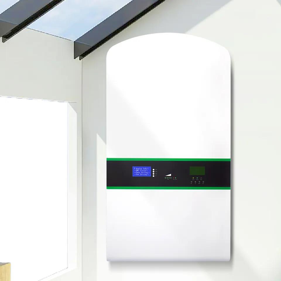 6000 深循环 PC 监视器内置智能 BMS 5kw 逆变器电池 48V 100ah 储能电池 5.12kw 太阳能 48V Powerwal