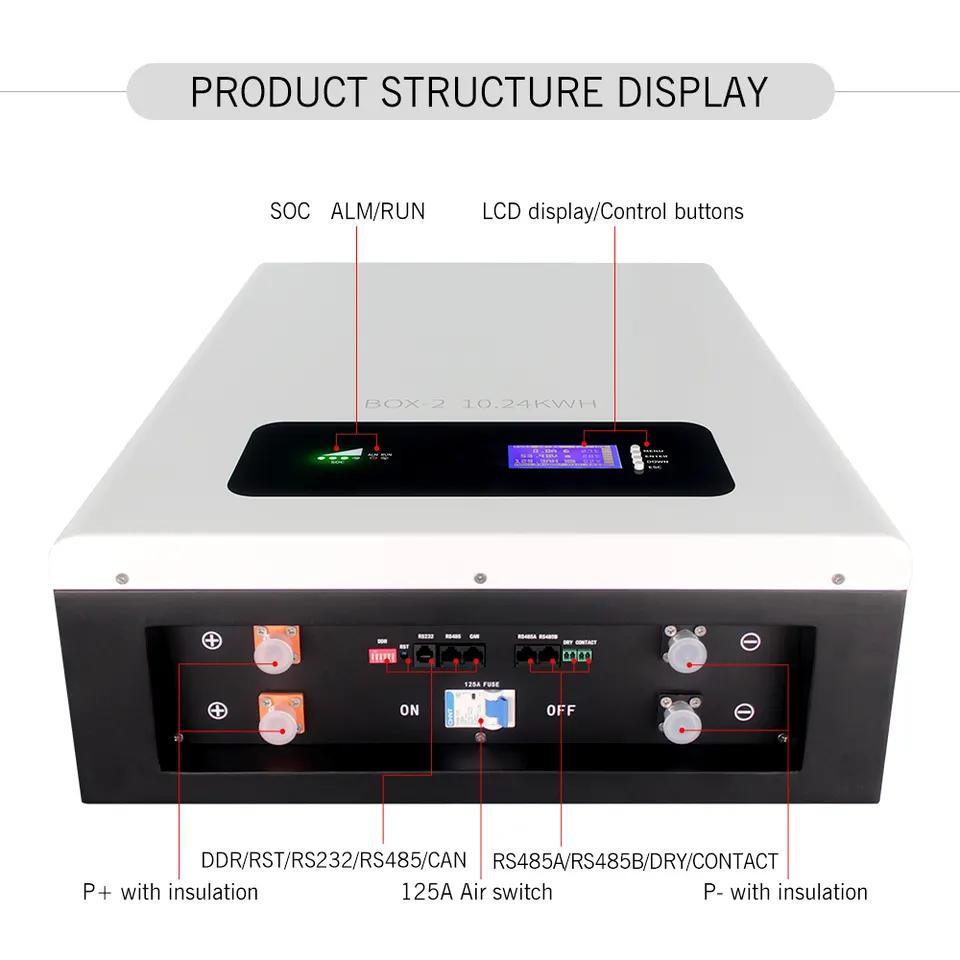 太阳能家用储能电池 - 48V 200ah 壁挂式锂解决方案